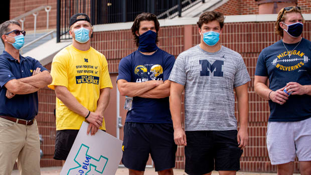 jim harbaugh aidan hutchinson dylan mccaffrey jess speight